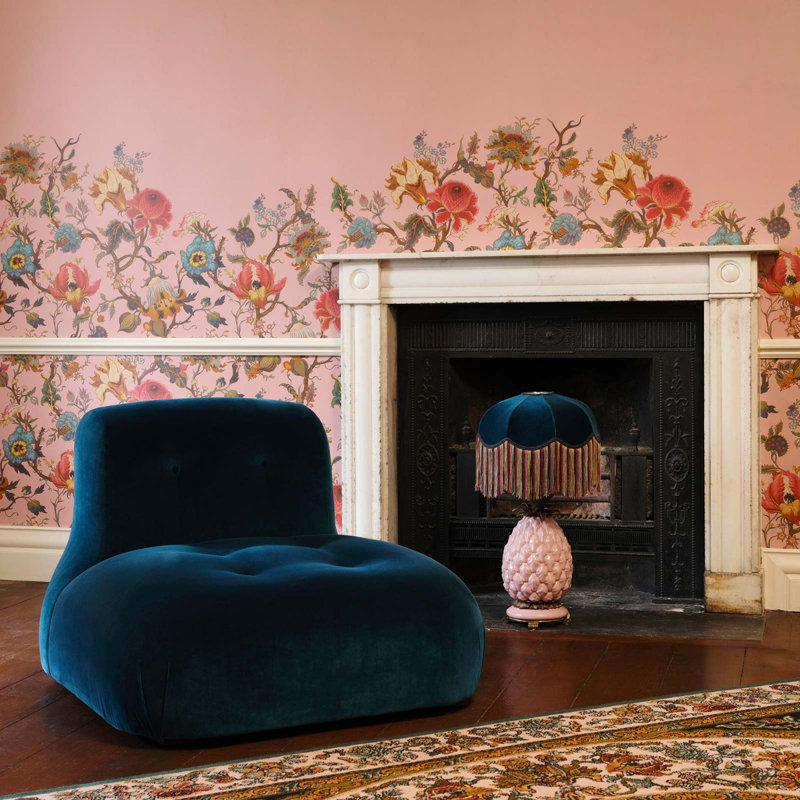 Artemis 9.84' L x 70.8" W Wallpaper Roll, Blush