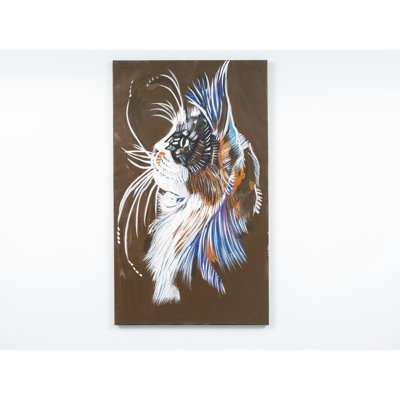 Fascinating 47''X27'' Brown Canvas Artwork - Hand-Painted For An Intriguing Effect Bewitching Wall Art Brown, Enchanting Look