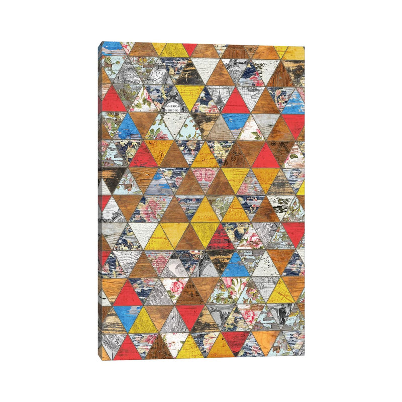 Rustic Geometry II by Diego Tirigall - Wrapped Canvas Painting, 20.32 cm H x 30.48 cm W