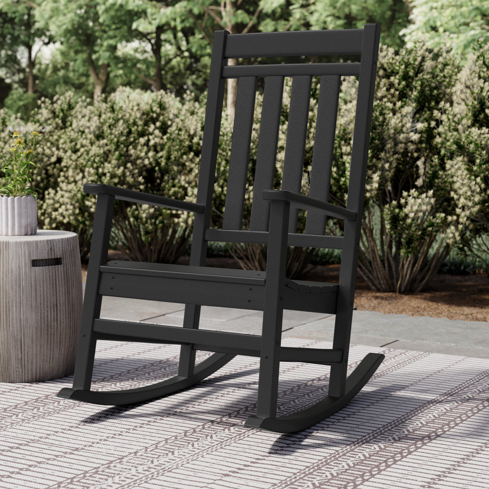Estate Rocking Chair, Black
