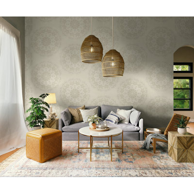 Dolphus 10m x 52.07cm Textured Metallic Finish Paste the Wall Wallpaper Roll