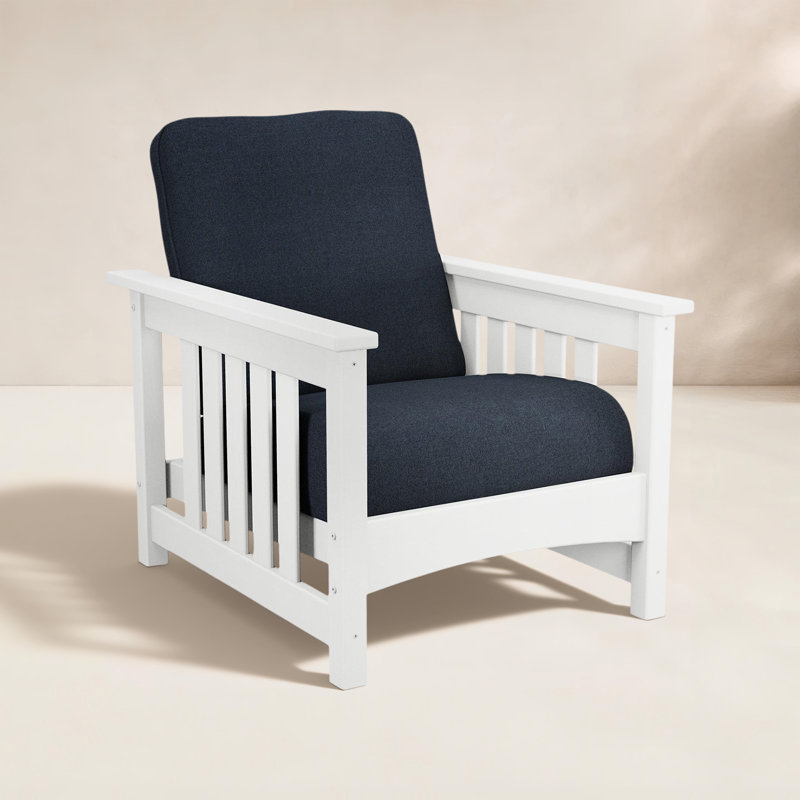 Fauteuil club Mission, Indigo marin, Bleu marine