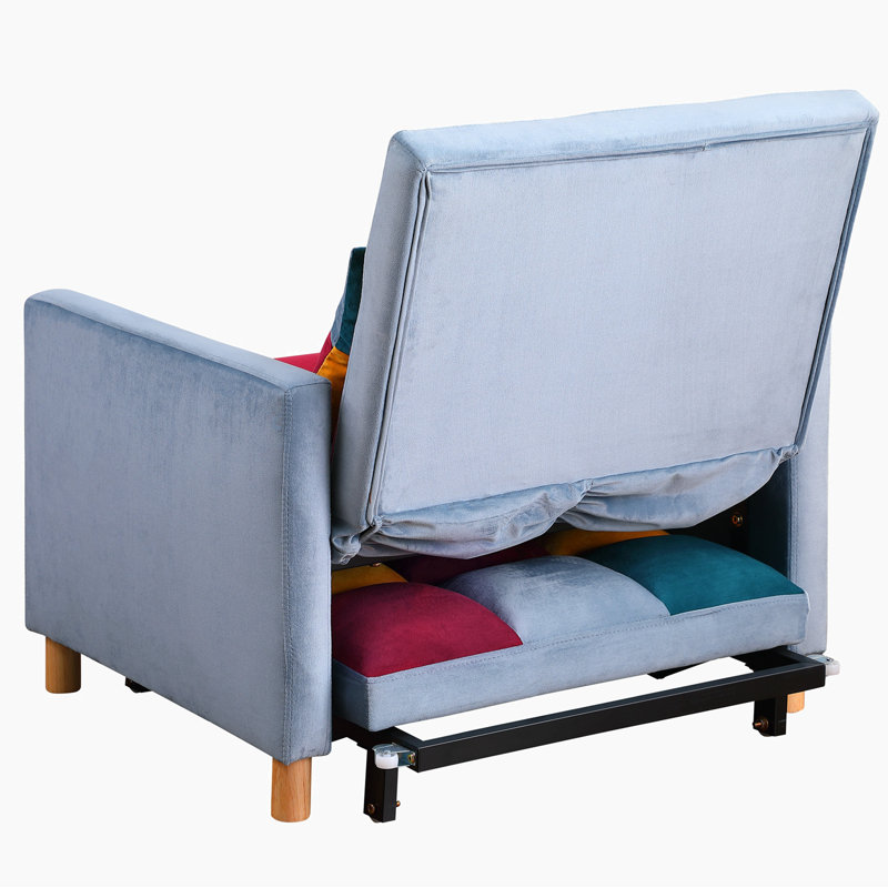 Chaise longue en velours Gratienne