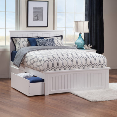 Kindig Solid Wood Coastal Cottage Platform Bed with Matching Footboard and Storage Drawers