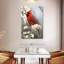Cardinal Brampt Northern sur une branche fleurie-108423367