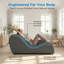 Chaise longue en velours courbé avec housse amovible, gris foncé-23552916