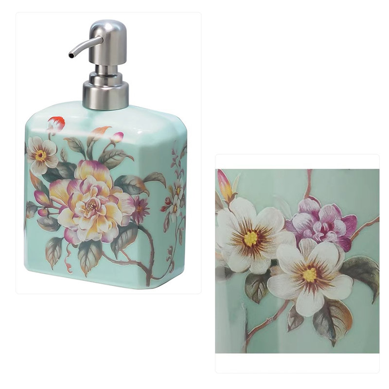 Ensemble d'accessoires de salle de bain en céramique, Vert