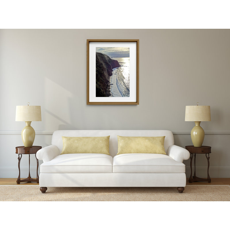 Morning Mountain Mist Framed Photographic Print, 14" H x 16" W x 0.75" D, Walnut