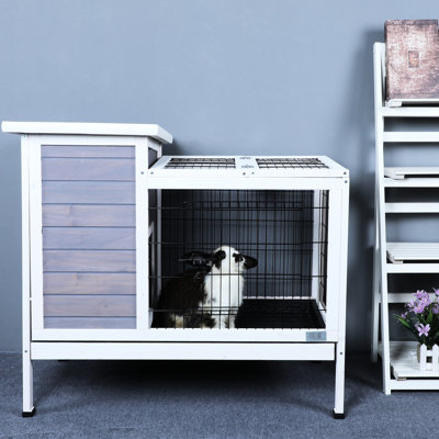 Habitation pour petits animaux en bois gris