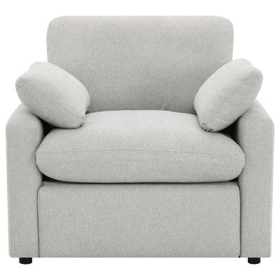 Helsel Upholstered Power Recliner Chair Grey