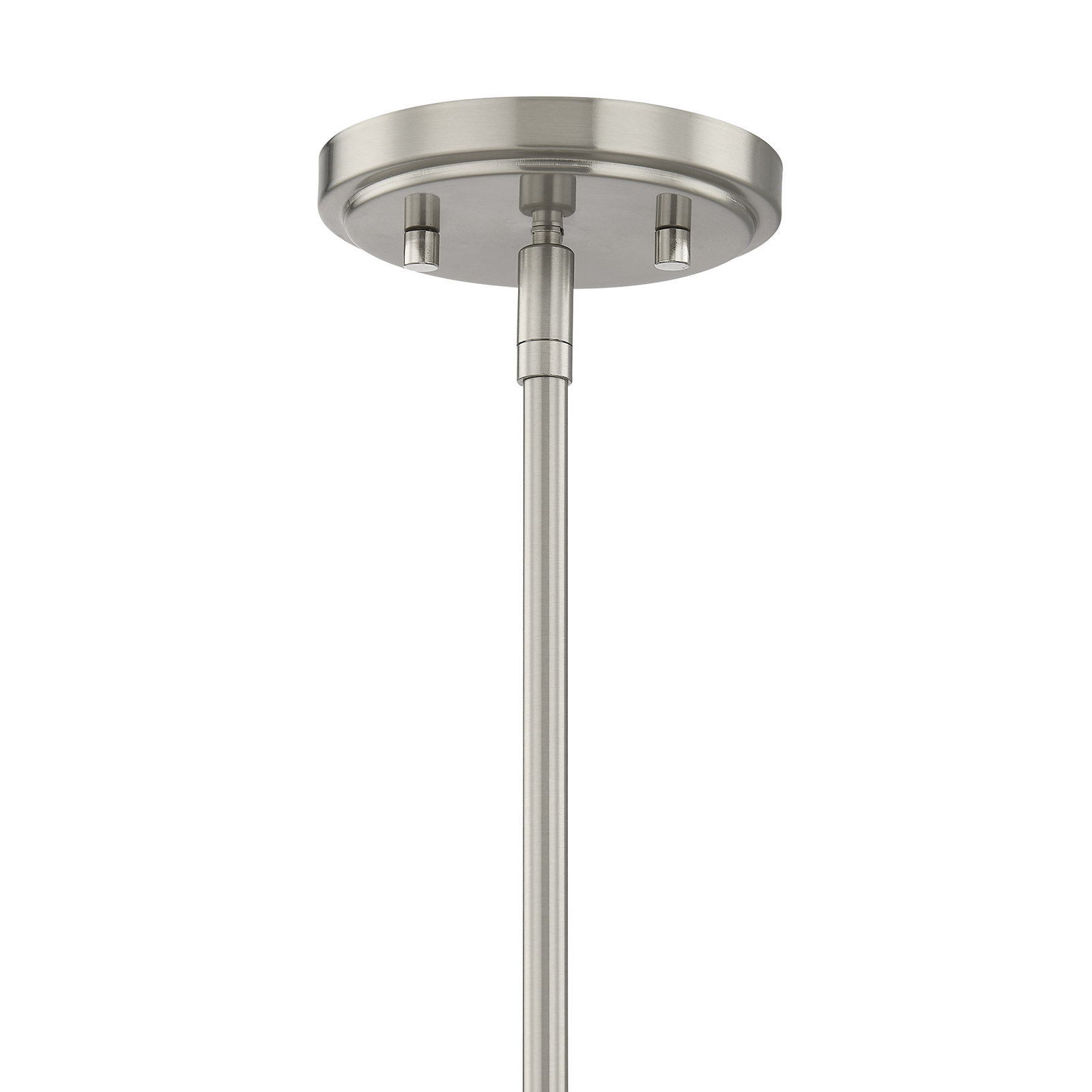 Breena Dimmable Single Light Pendant, White, Satin Nickel