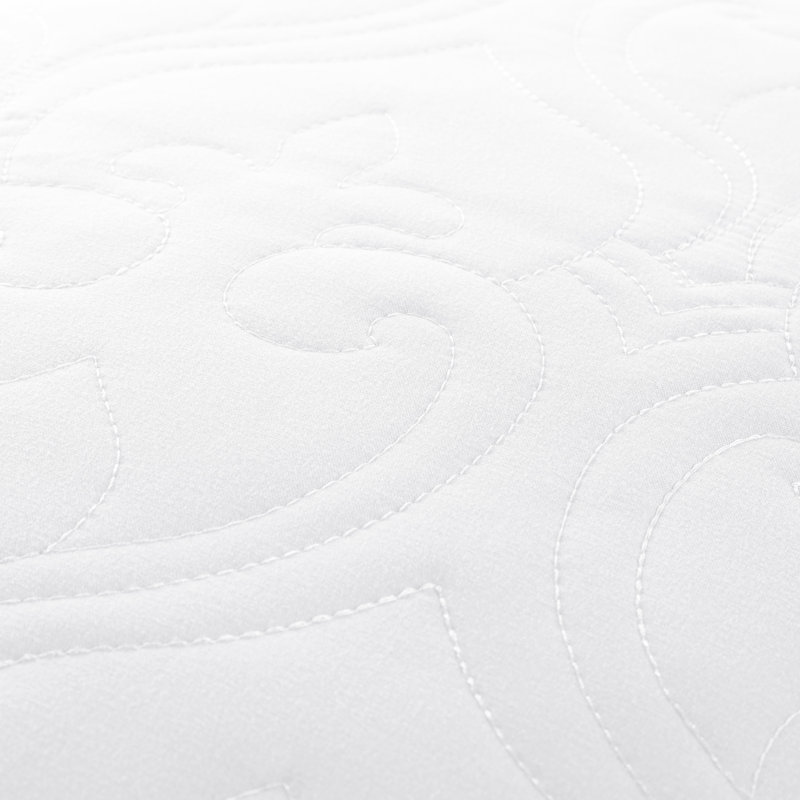 White Twin Microfiber Quilted Coverlet Set