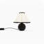 Lampe de table classique à DEL noire 10 po avec base ronde en marbre Blair