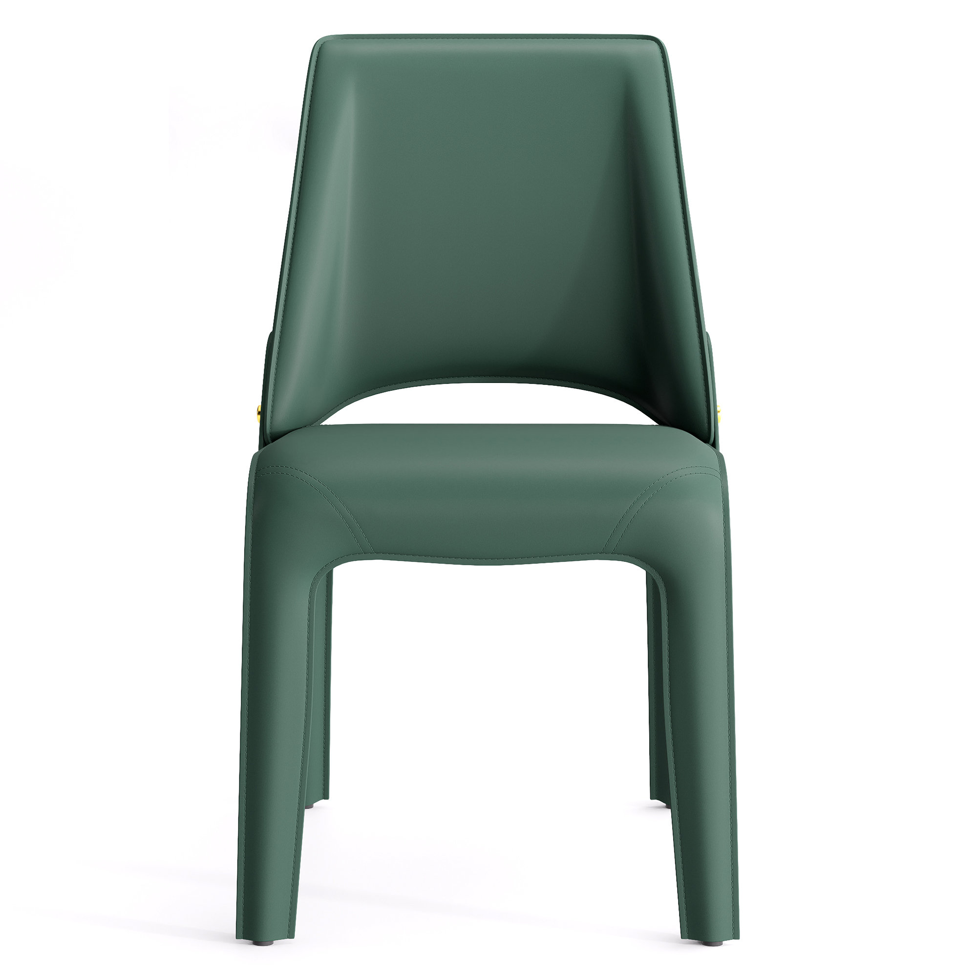 Vannes Vegan Leather Dining Chair, Green, 3, Minimal Assembly Needed