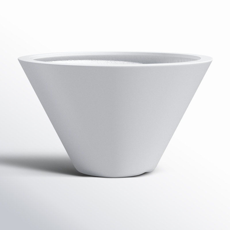Neo Handmade Pot Planter, 11.5" H x 20.5" W x 20.5" D, White