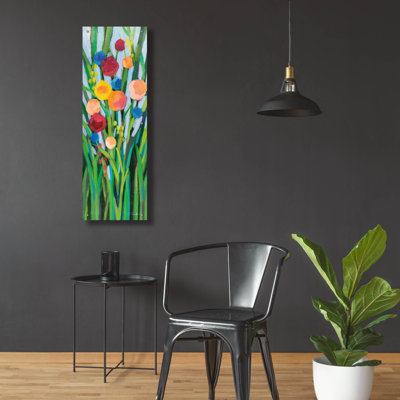  «Flowers In May 1» par Silvia Vassileva, art mural en verre acrylique, 16 po x 48 po