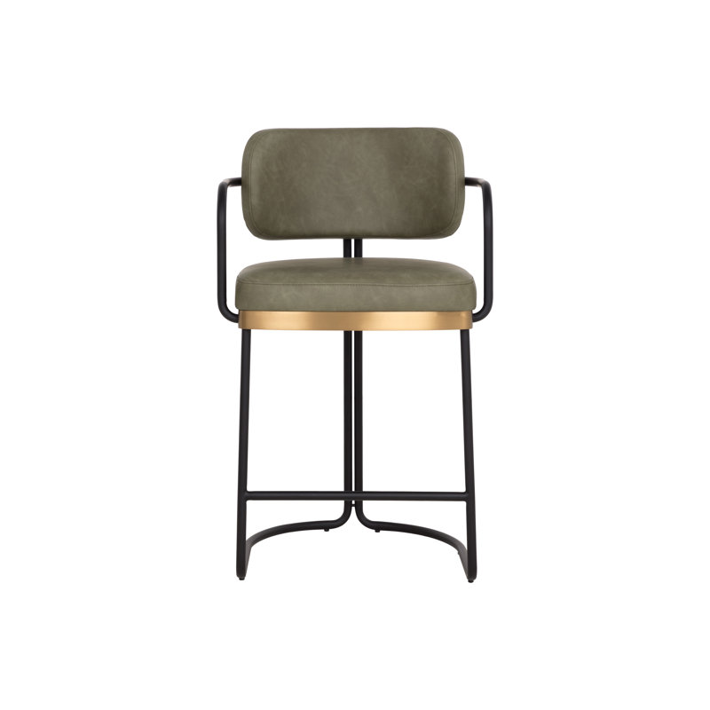 JALEN Upholstered Stool with Metal Frame
