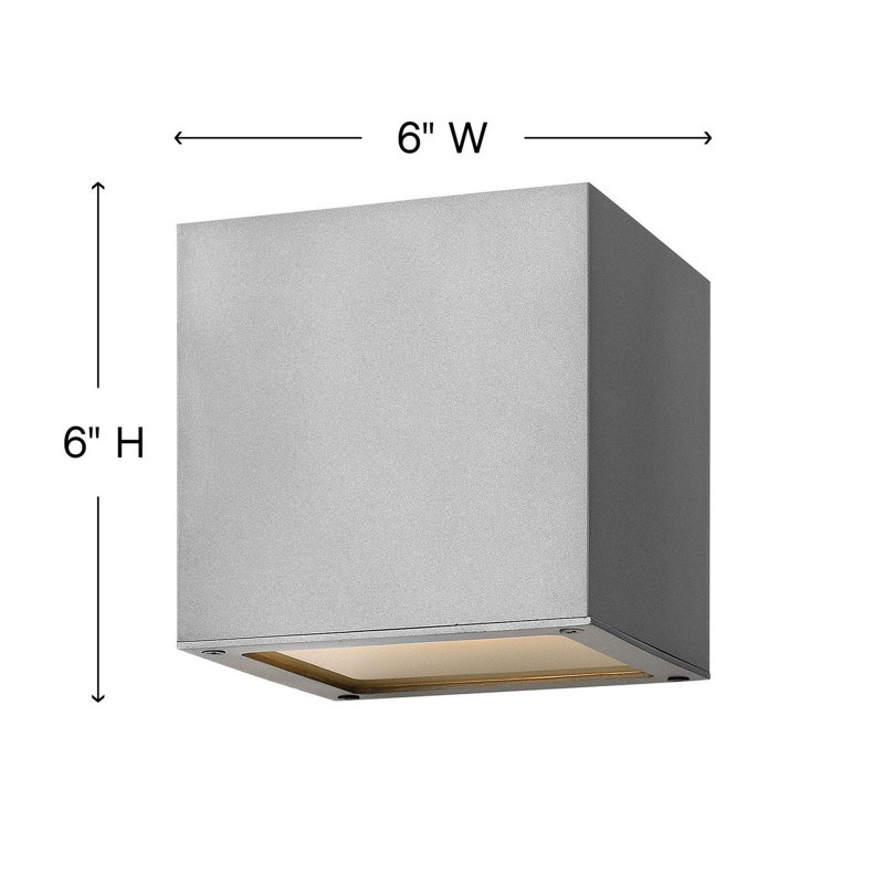 Kube LED Outdoor Flush Mount, Satin Black, Two-Sided