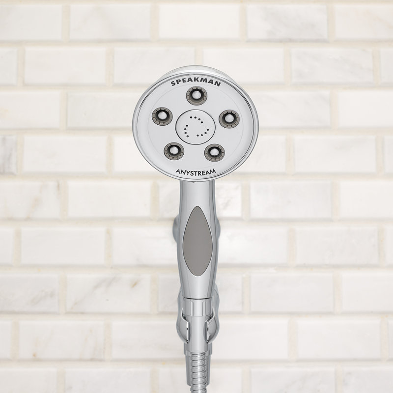 Caspian Multi-Function Handheld Shower Head, Polished Chrome