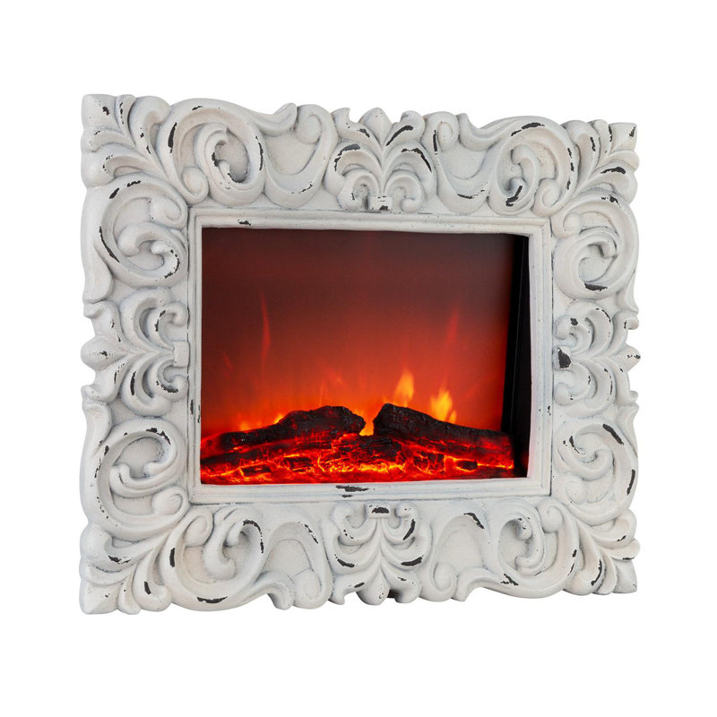 Alpbach Klarstein 65cm W White Electric Fireplace Insert with 1.8 BTU