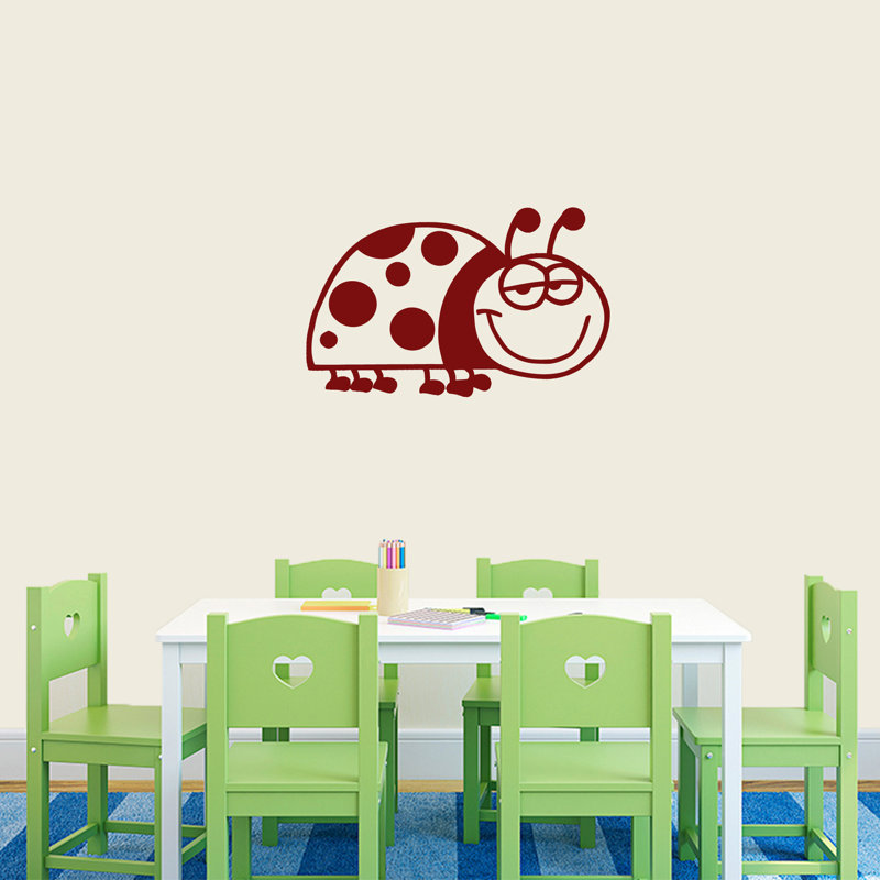 Décalcomanie murale dessin de coccinelle, Canneberge