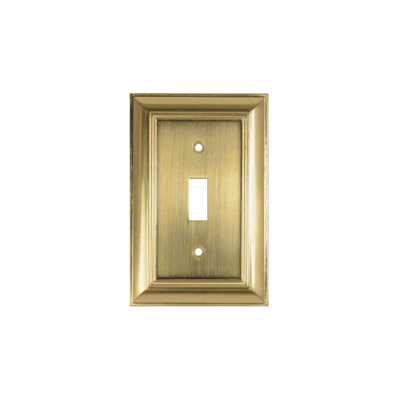 Impressions 1 - Gang Toggle Light Switch Standard Wall Plate, Amber Gold