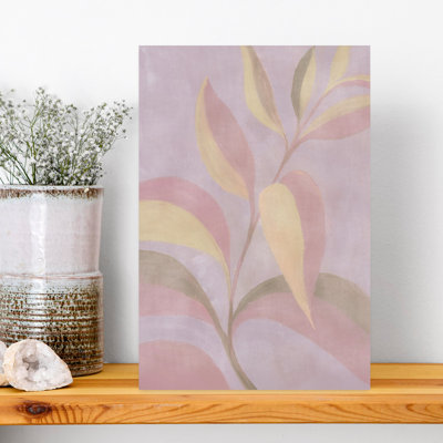 Soft Pastel Leaves by Rosana Laiz Blursbyai - Wrapped Canvas Print