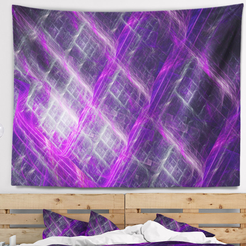 Tapisserie mauve abstraite mauve, H 32 po x l 39 po