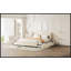 Upholstered Platform Bed With Wingback Headboard-1268567360