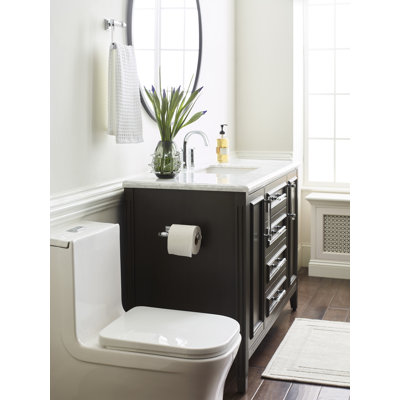 Glacio Clear/Polished Nickel Single Post Tissue Holder