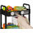 4-Tier Rolling Storage Cart With Lockable Wheels, Multi-Purpose Mobile Organizer For Kitchen, Bathroom, Laundry Room, Includes Classification Stickers