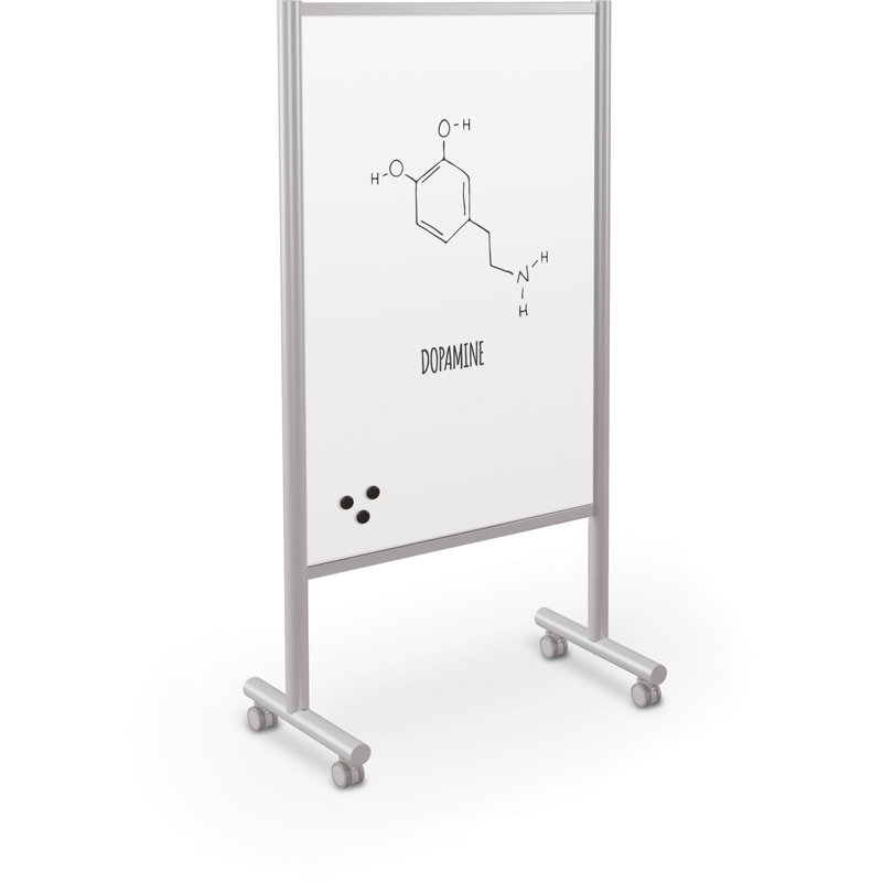 Tableau blanc magnétique effaçable à sec double face Mooreco Inklud 72H x 30W x 22D, H 72 po x l 30 po x P 22 po