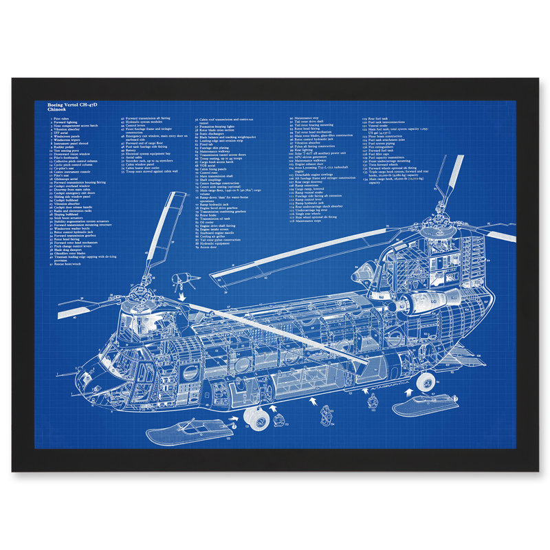 Chinook Helicopter CH-47D Military Transport - Single Picture Frame Print