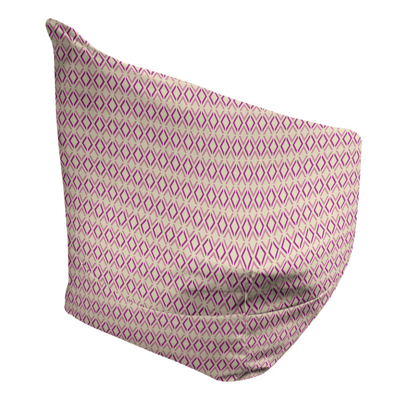 Petite chaise à sacs à billes & Kitterman, Pas de bourre, Beige / Rose, H 86 po x l 2 po x P 43 po