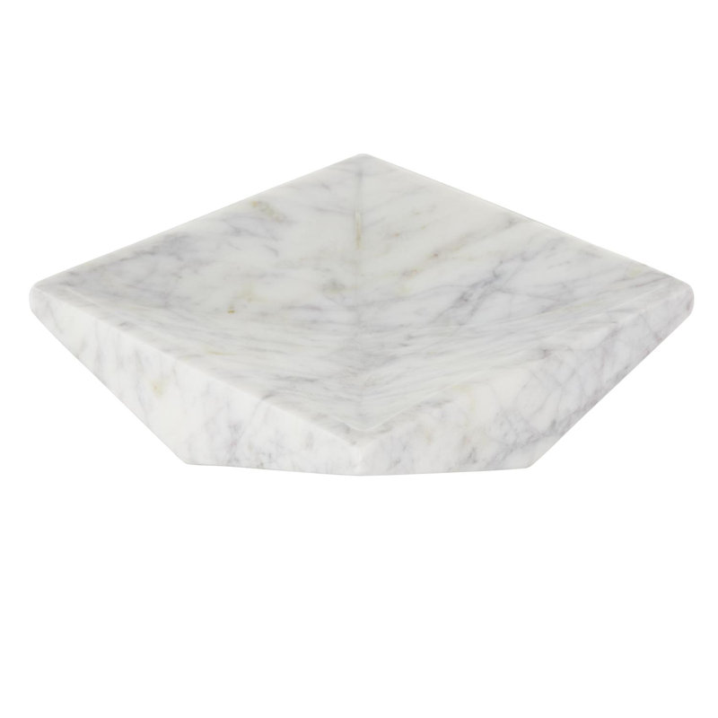 Plateau Lucien et marbre gris, H 2,1 po x l 8 po x P 8 po
