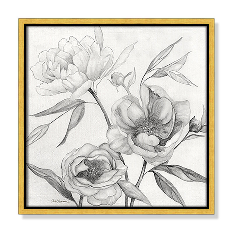 Collection Linen Peony, H 13,5 po x l 13,5 po x P 2 po, Or