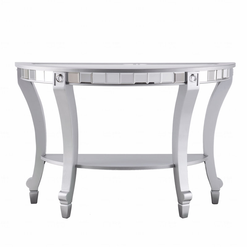 Console à miroir en demi-lune