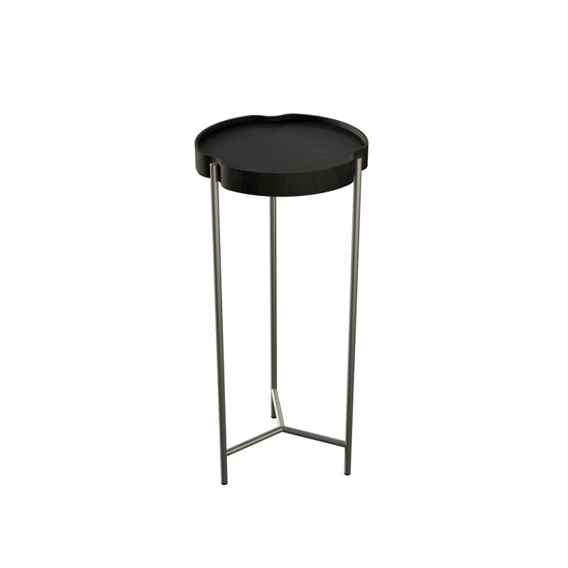 End Table, 26.4" H x 11.81" W x 11.81" D, Charcoal