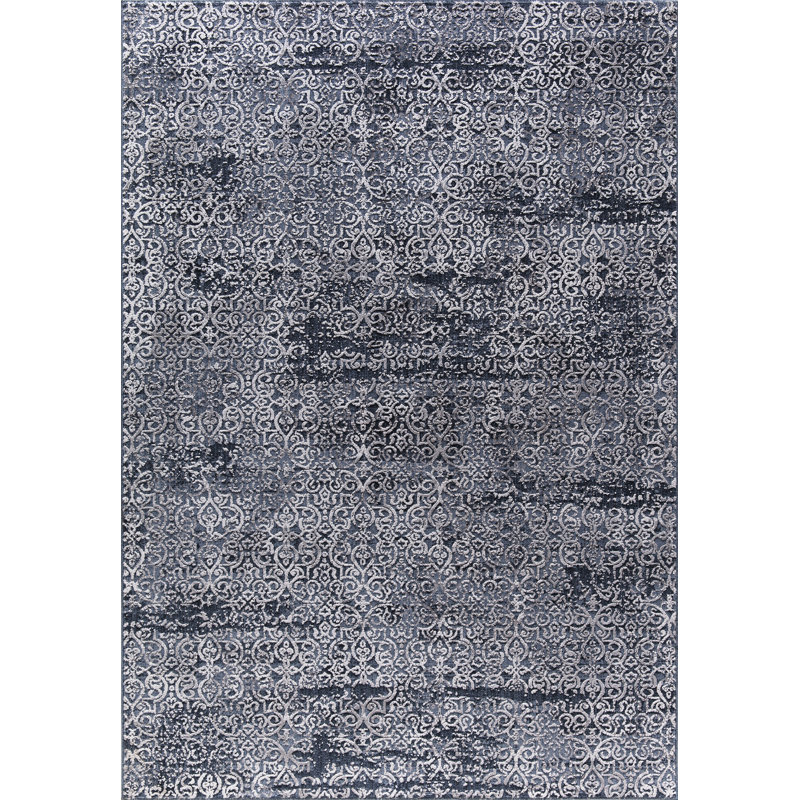 Brinkerhoff Damask Indoor Rug, Rectangle 5'3" x 7'7"