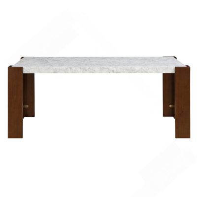 Dessus en pierre d'ingénierie et table de salle à manger à finition brune avec plateau en pierre d'ingénierie