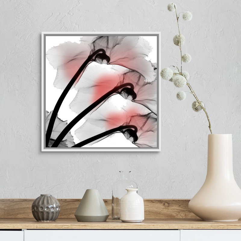 « Coral Luster cyclamen » par Albert Koetsier, reproduction d’art sur toile, H 18 po x l 18 po x P 1,75 po