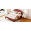 Lit tapissier attrayant de grande taille avec tête de lit en velours et tête de lit rouge-1152734900-1152734905