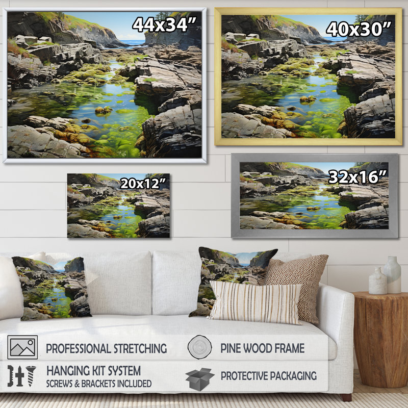 Canada Coastal Serenity V - imprimé, Noir, H 12 po x l 20 po x P 1 po