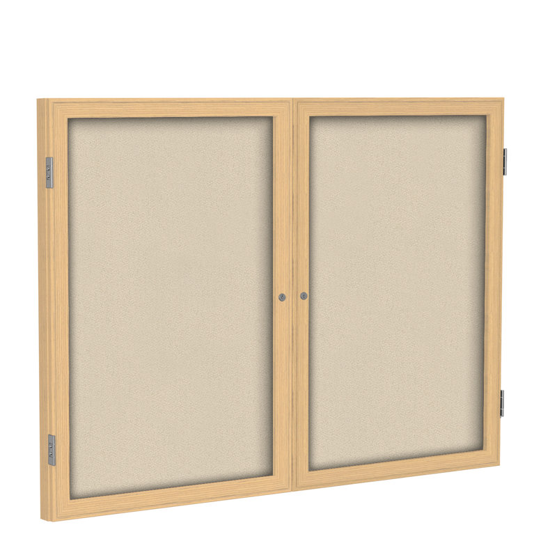 Babillard à 2 portes Gand, Beige, H 3 po x l 4 po, Chêne