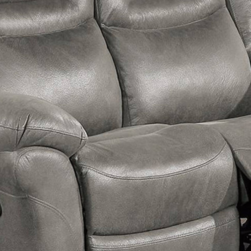 Causeuse inclinable manuelle moderne 65 po Betty, Gris