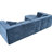 Luxury Curved Sectional , Chenille, Thick Foam Padding, 2 Pillows, Blue, For Enjoyment Modern Relaxation, Filled, 3 Seat, Comfortable Time-932073949