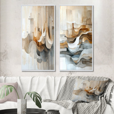 Urban Urban of Abstract Line Art I - Art mural abstrait 2 pièces
