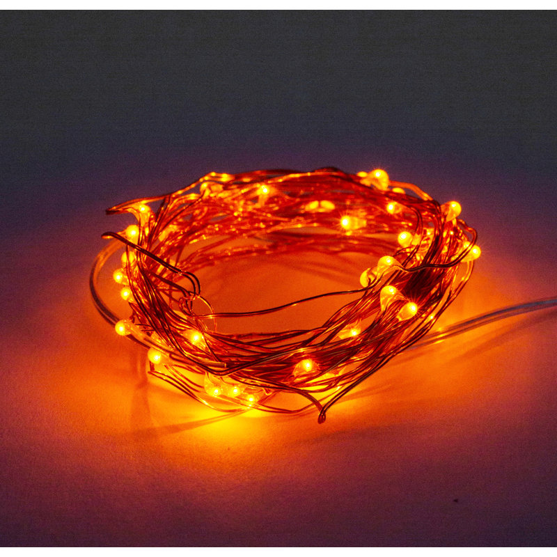 Guirlande de 20 lumières DEL Stollings, Orange