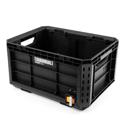 StackTech Tool Crate with Auto-Locking Interface & Large Capacity