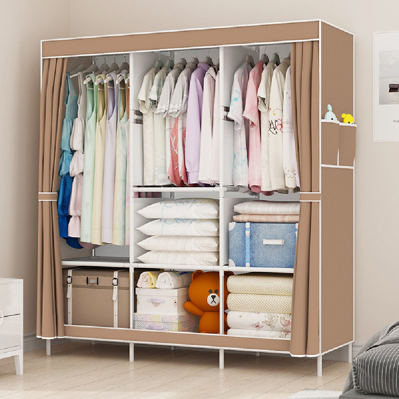 Armoire-penderie portative Rickart, Beige